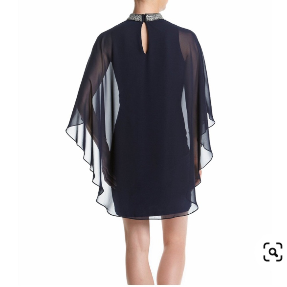 Xscape cocktail dress with beaded choker.